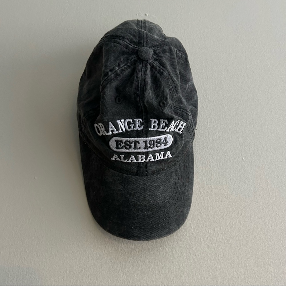 Orange Beach Alabama Baseball Cap Hat Dark Gray White Alvin's Island Adjustable
